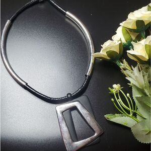 Geometrical amulet‎ statement jewelry necklace